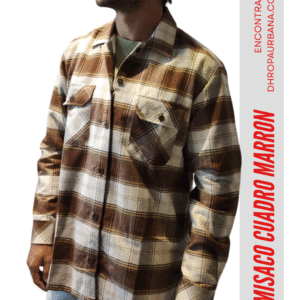 camisaco cuadro marron
