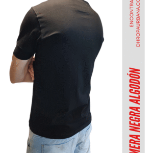 Remera algodón negro